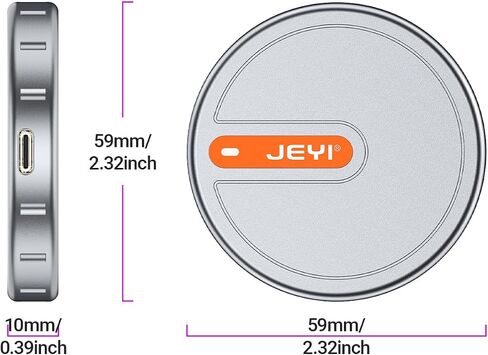JEYI Magnetic 2230 M.2 NVMe SSD Enclosure, 10Gbps USB 3.2 Gen2, Aluminum Case with MagSafe, ProRes 4K External Storage for iPhone 15/16/17 Pro in Saudi Arabia
