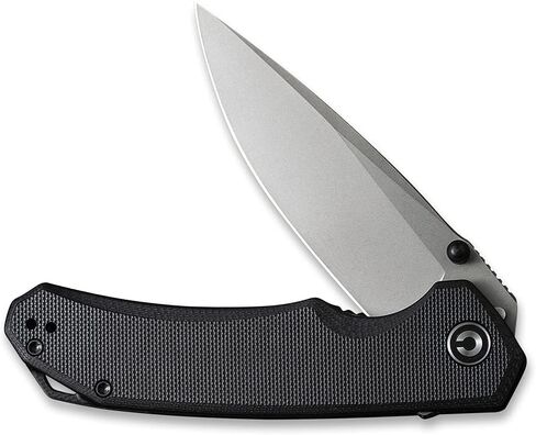 CIVIVI Brazen Folding Pocket Knife,3.5-Inch 14C28N Plain Edge Blade,Outdoor Camping Hiking Knife with Thumb Stud and Flipper opener,G-10 Handle Tool for EDC C2102C (Black) in Kuwait