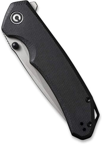 CIVIVI Brazen Folding Pocket Knife,3.5-Inch 14C28N Plain Edge Blade,Outdoor Camping Hiking Knife with Thumb Stud and Flipper opener,G-10 Handle Tool for EDC C2102C (Black) in Kuwait