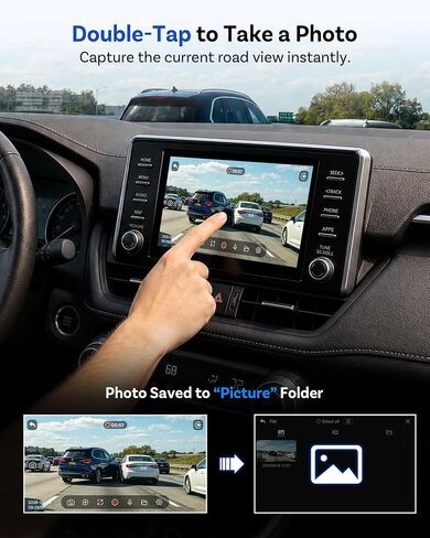 OTTOCAST Dash Cam Front and Rear, Factory Car Screen View, Wireless CarPlay in Saudi Arabia