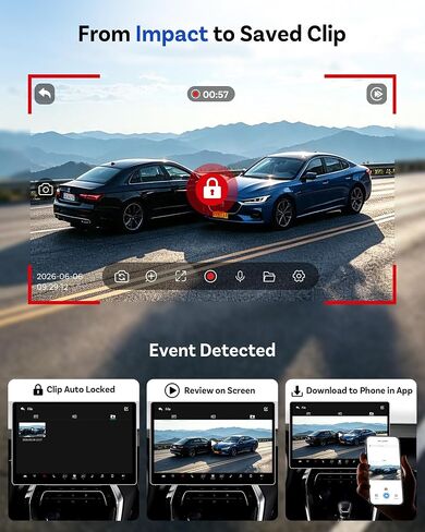 OTTOCAST Dash Cam Front and Rear, Factory Car Screen View, Wireless CarPlay in Saudi Arabia