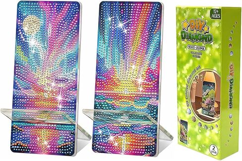 NIHO-JIUMA Diamond Art Phone Stand Kits, 2pcs Diamond Painting Phone Holder in Kuwait