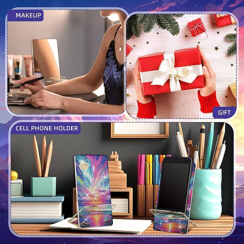 NIHO-JIUMA Diamond Art Phone Stand Kits, 2pcs Diamond Painting Phone Holder in Kuwait