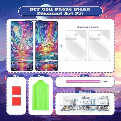 NIHO-JIUMA Diamond Art Phone Stand Kits, 2pcs Diamond Painting Phone Holder in Kuwait