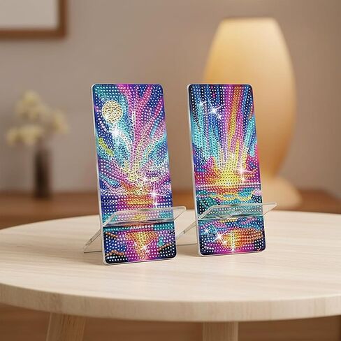 NIHO-JIUMA Diamond Art Phone Stand Kits, 2pcs Diamond Painting Phone Holder in Kuwait