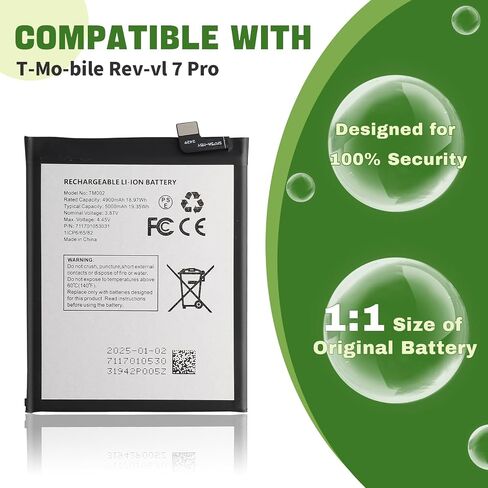 New 4900mAh BL-45B1F Battery TM002 Replacement for T-Mobile Revvl 7 Pro with Tools in Kuwait
