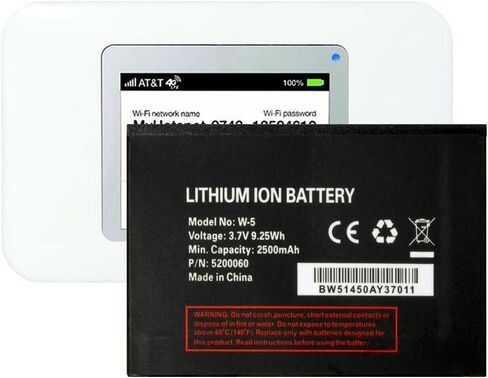 Replacement Battery W-5 for NetGear AT&T Unite Mobile Hotspot AirCard 770S 771S Battery 2500mAh in Kuwait