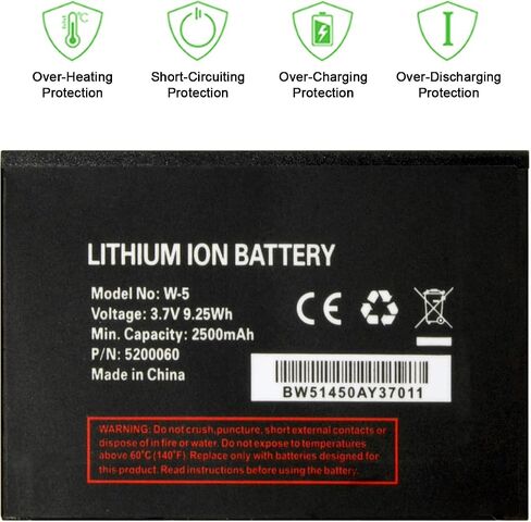 Replacement Battery W-5 for NetGear AT&T Unite Mobile Hotspot AirCard 770S 771S Battery 2500mAh in Kuwait