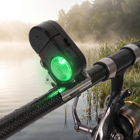 LIOOBO Fishing Bite Alarm 4pcs Electronic Rod Bell Indicator with LED Light Sound Alert Night Fishing Accessories for Catfish Poles Bank Angling para in Kuwait