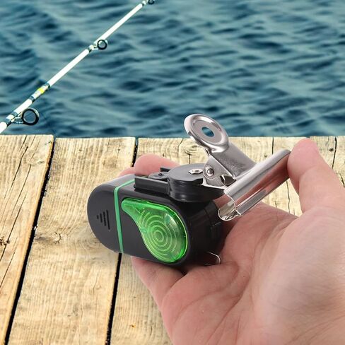 LIOOBO Fishing Bite Alarm 4pcs Electronic Rod Bell Indicator with LED Light Sound Alert Night Fishing Accessories for Catfish Poles Bank Angling para in Kuwait