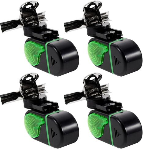LIOOBO Fishing Bite Alarm 4pcs Electronic Rod Bell Indicator with LED Light Sound Alert Night Fishing Accessories for Catfish Poles Bank Angling para in Kuwait
