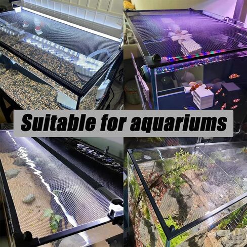 Clear Fish Tank Net, Cuttable Aquarium Lid, Plastic Aquarium Mesh, Fish Tank Top Cover, Screen Cover to Prevent Jumping Fishes, 4 x 4.7 feet in Kuwait