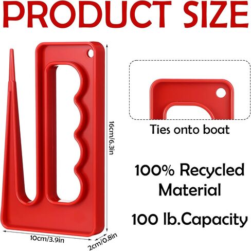 4 Pcs Fish Gripper Red Set- Fish Holder Handle Grabber Gripper and Stringer Fishing Pliers, Saltwater Freshwater Fishing Tackle in Kuwait