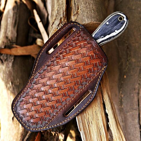 Handmade D2 Steel Bull Cutter knife Full Tang Fixed Blade Hunting Knive with sheath and Pakkawood for skinning camping and outdoor Gifts for men in Kuwait