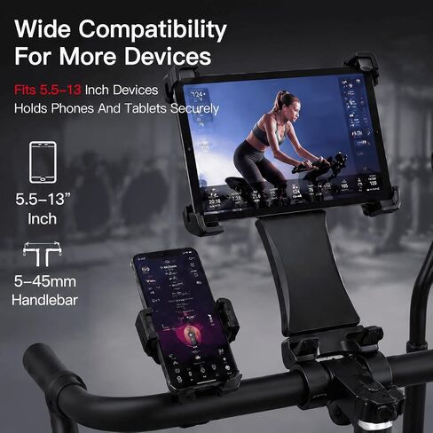 Indoor Cycling Phone Tablet Holder for Tunturi Pure Bike 4.1 2013–2019,Engineering Plastic in Kuwait