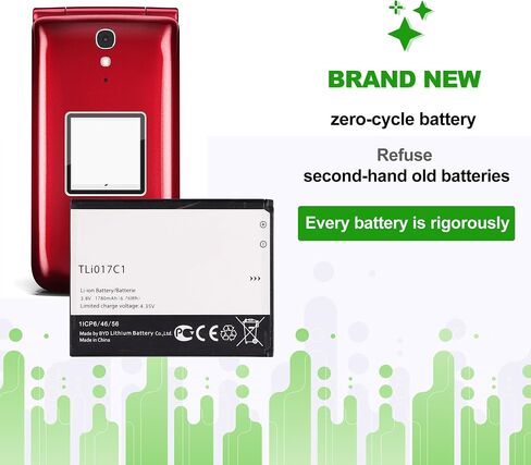 TLI017C1 3.8V 1780mAh Battery, Compatible with TCL Flip Pro VZW-TCL-4056W Alcatel One Touch OT-5027B,Comes with a Battery Installation Tool in Kuwait