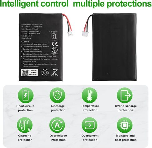 P0750-LF 3.7V 1250mAh Battery, Compatible with Ingenico Link 2500,Comes with a Battery Installation Tool in Kuwait