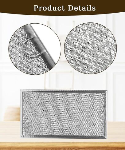 2-pack Microwave Grease Filter Fits for KitchenAid KMHC319ESS0,KMHC319ESS06,KMHC319ESS1,KMHC319ESS2,KMHC319ESS3,KMHC319ESS4,KMHC319ESS5,KMHC319EWH0 And more in Saudi Arabia