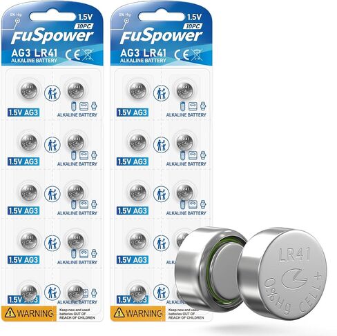 LR41 Watch Battery 1.5v: 392 192 384 Alkaline Button Coin Cell 20 Pack - AG3 Batteries for Thermometer Laser Pointer - Father's Day Glucometer Graduation Calculator Summer Road Trip Key Fobs in Kuwait