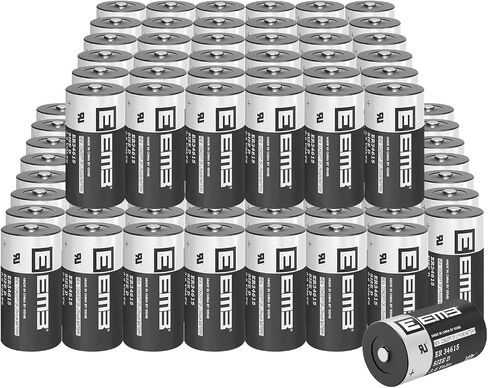 4Pack EEMB 3.6V D Cell Batteries ER34615 D Size Lithium Batteries 19000mAh Li-SOCL₂ Non-Rechargeable Battery LS-33600 XL-205F for CNC & Printing Machine Tool,Meter,Clock & 1 Year Manufacturer Warranty in Kuwait