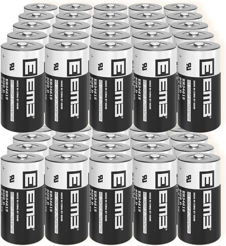 4Pack EEMB 3.6V D Cell Batteries ER34615 D Size Lithium Batteries 19000mAh Li-SOCL₂ Non-Rechargeable Battery LS-33600 XL-205F for CNC & Printing Machine Tool,Meter,Clock & 1 Year Manufacturer Warranty in Kuwait