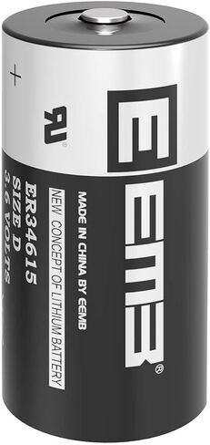 4Pack EEMB 3.6V D Cell Batteries ER34615 D Size Lithium Batteries 19000mAh Li-SOCL₂ Non-Rechargeable Battery LS-33600 XL-205F for CNC & Printing Machine Tool,Meter,Clock & 1 Year Manufacturer Warranty in Kuwait