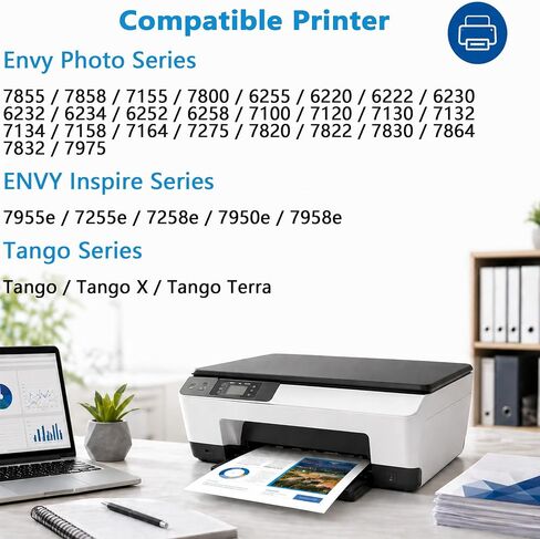 64XL Ink Cartridge Combo Pack Compatible for HP 64 HP64 XL Work for Envy Photo 7855 7858 7155 7800 6255 6232 Envy Inspire 7955e 7255e 7258e Tango X Series Printer 2-Pack Black Color with V28.4.1 Chips in Saudi Arabia
