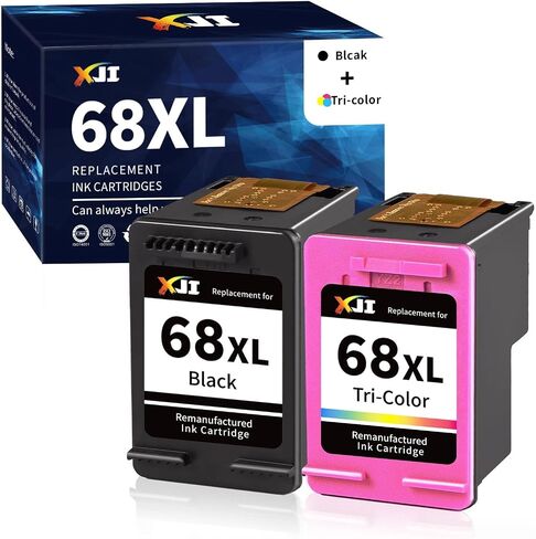 XJI 68XL Replacement for HP 68 Ink Cartridges Black/Color Combo Pack 6155e in Kuwait