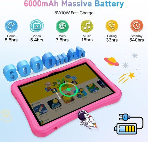 UMIDIGI G5 Tab Kids, Android Tablet for Kids, 8(4+4) G+128G up to 1TB, Bluetooth, WIFI5, Parental Control, Dual Camera, TV Eye Bluelight Tablet, Dual SIM, Pink in Kuwait