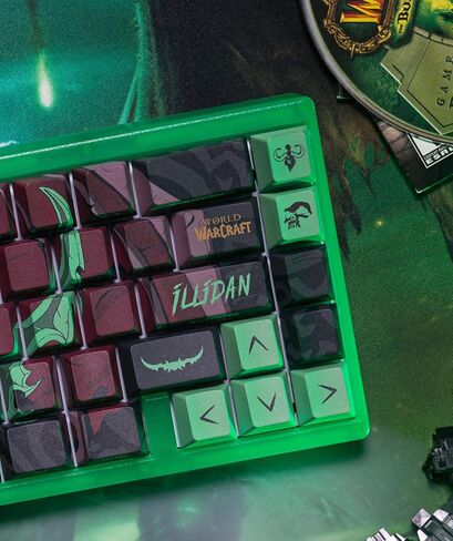 World Of Warcraft Illidan Stormrage PBT Dye Sub keycap set, US Layout in Kuwait