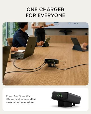 Satechi ChargeView 240W GaN Charger, On-Demand LCD Display, Space Black in Kuwait
