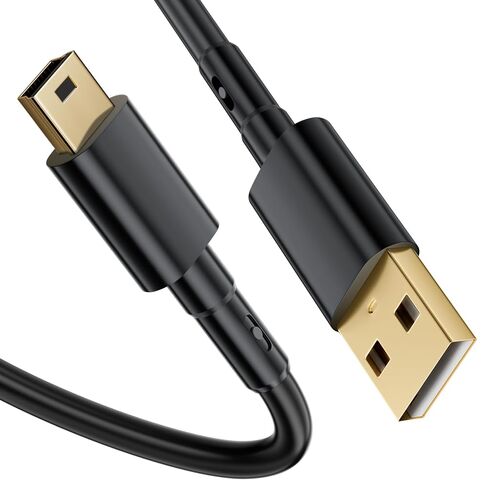Mini USB Cable 3ft Type A Male to Mini B Cable Data Charging Cord for GoPro Hero 3+,MP3 Players,Dash Cam,PS3 Controller Cord for Canon PowerShot Rebel ELPH Camera,TI-84 Plus CE Calculator Charger in Kuwait