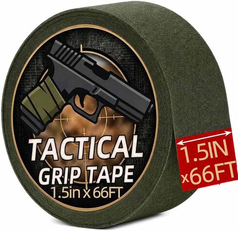 Gun Grip Tape 1.5 in x 66 FT, Non-Reflective, No Residue Goon Grip Tactical Tape for Pistol, Handgun, Rifle, Sports, Tools, Pull Up Bars, Handles, Bats, Rackets, Gym Equipment, Handrails in Kuwait