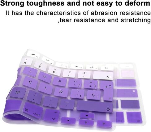 Spanish EU Keyboard Cover Skin for MacBook Air 13&Pro 13 15 17 in Saudi Arabia