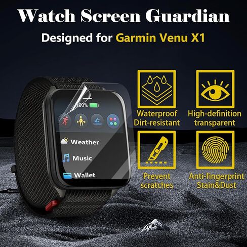 Liuyuxi 3-Pack Soft TPU Screen Protector For Garmin Venu X1 in Saudi Arabia