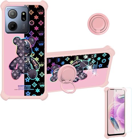 jioeuinly Case Compatible for Consumer Cellular IRIS Connect II 2 SN512CC Phone Case Cover [with Tempered Glass Screen Protector][Hard PC + Soft Silicone][Colorful Reflect Light] IMDF-JXX in Kuwait