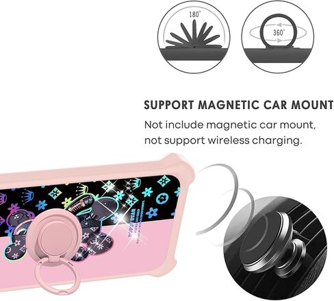 jioeuinly Case Compatible for Consumer Cellular IRIS Connect II 2 SN512CC Phone Case Cover [with Tempered Glass Screen Protector][Hard PC + Soft Silicone][Colorful Reflect Light] IMDF-JXX in Kuwait