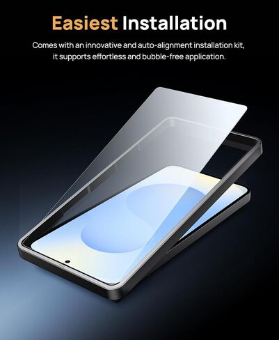 Vihibii for Samung Galaxy S25 Case with Card Holder & Screen Protector [2 Pack] & Slide Camera Cover, Bulit-in 9H Hardness & HD Tempered Glass Film with Easy Installation Tool 6.2", Rose Gold in Kuwait