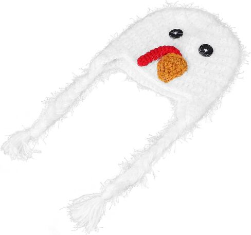 HOMSFOU Newborn Baby Hat Chicken Design Crochet Knitted Hat for Baby Photography in Kuwait