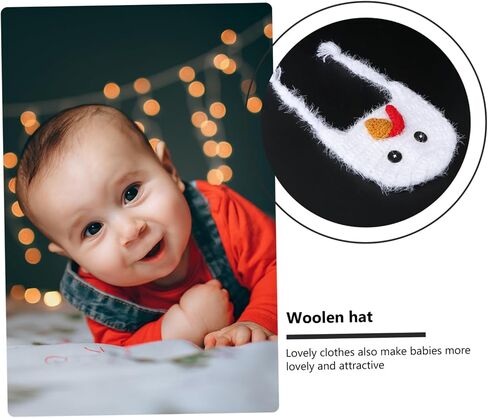 HOMSFOU Newborn Baby Hat Chicken Design Crochet Knitted Hat for Baby Photography in Kuwait