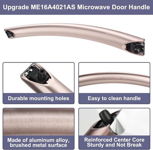 Upgrade ME16A4021AS Microwave Door Handle: DE94-04313F Assembly Handle for Samsung Microwave Handle ME16A4021AS/AA DE94-02933A DE64-02522A AP5622966 PS4239327 2448710, Alloy Material, with 2 Screws in Kuwait
