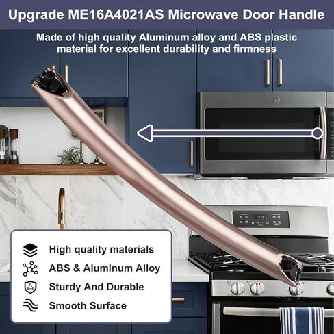 Upgrade ME16A4021AS Microwave Door Handle: DE94-04313F Assembly Handle for Samsung Microwave Handle ME16A4021AS/AA DE94-02933A DE64-02522A AP5622966 PS4239327 2448710, Alloy Material, with 2 Screws in Kuwait
