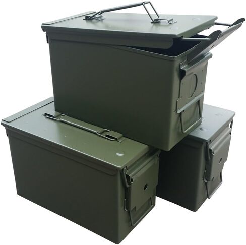 Ammo Can Man 3-Pack of New Mil-Spec PA108 Fat 50 Cal Ammo Cans in Kuwait