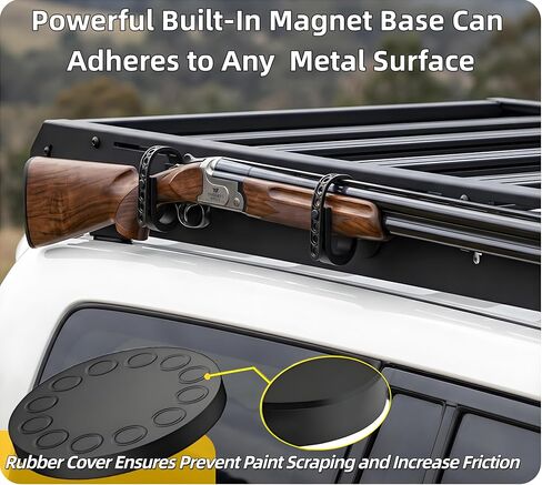 Gun Rack for Truck, Magnetic Gun Mount for Molle Panel No-Drill Magnet Shovel Holder Mount Rack for Gun, Shovel, Hunting Tool, Utility Tool Organizer for Truck RV UTV ATV Side By Side Accessories (2) in Kuwait