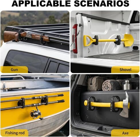 Gun Rack for Truck, Magnetic Gun Mount for Molle Panel No-Drill Magnet Shovel Holder Mount Rack for Gun, Shovel, Hunting Tool, Utility Tool Organizer for Truck RV UTV ATV Side By Side Accessories (2) in Kuwait