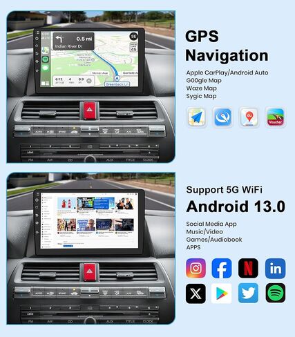 Junsun Car Radio Stereo for Honda Accord 2008-2013 CarPlay Android Auto in Saudi Arabia