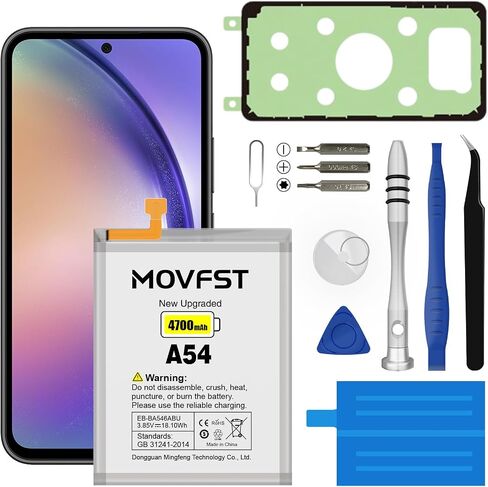 Replacement Battery for Samsung Galaxy A54 A34, 4700mAh High Capacity Battery for Samsung Galaxy EB-BA546ABY SM-A5460, SM-A546V/U/U1/B/E/M/DS, SM-A346M/E/B with Repair Tool Kits in Kuwait
