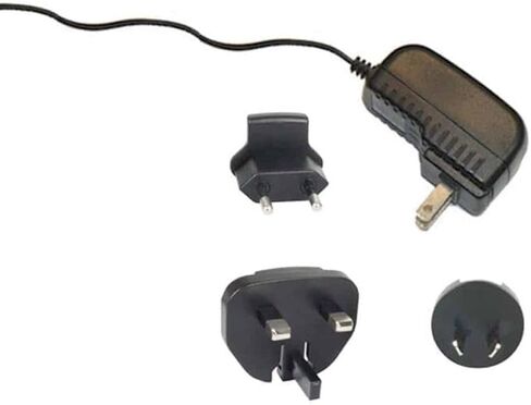 Lowell FDC4-2T DC Fan Panel-2U, 4 Fans, 3.15-Inches Diameter, 104 CFM Total, 29 dB, Universal Power Supply with 4 Plug Adaptors, Thermostat Probe; Fan Orientation: Exhaust (Pulls Air Out of Cabinet) in Saudi Arabia