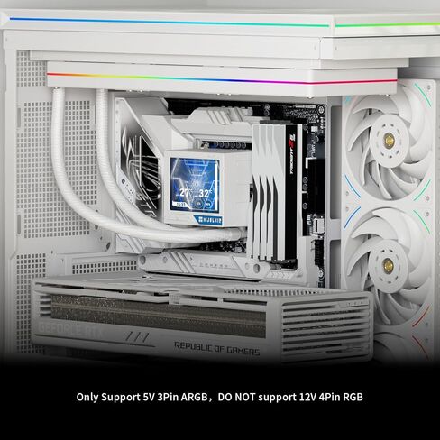 TR Thermalright Mjolnir Vision 360 UB PRO ARGB White CPU Water Cooler,360 Aio Cooler, IPS LCD Screen with 640x480 Resolution,for Intel LGA1851/1700,AM4/AM5,CPU Liquid Cooler,3.5-inch Display-Magnetic in Saudi Arabia