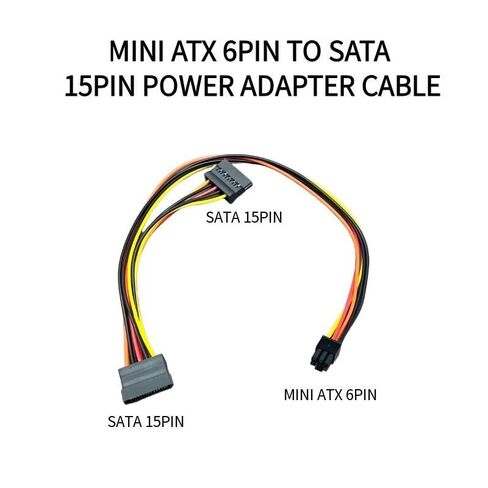 Applicable for Dell Mini 6-pin to SATA15-pin Single SATA Hard Drive Cable, CT1250 ECT1205 QCT1250 QCS1250 QBT1250 FCS1250 SATA or Solid-State Drive in Kuwait